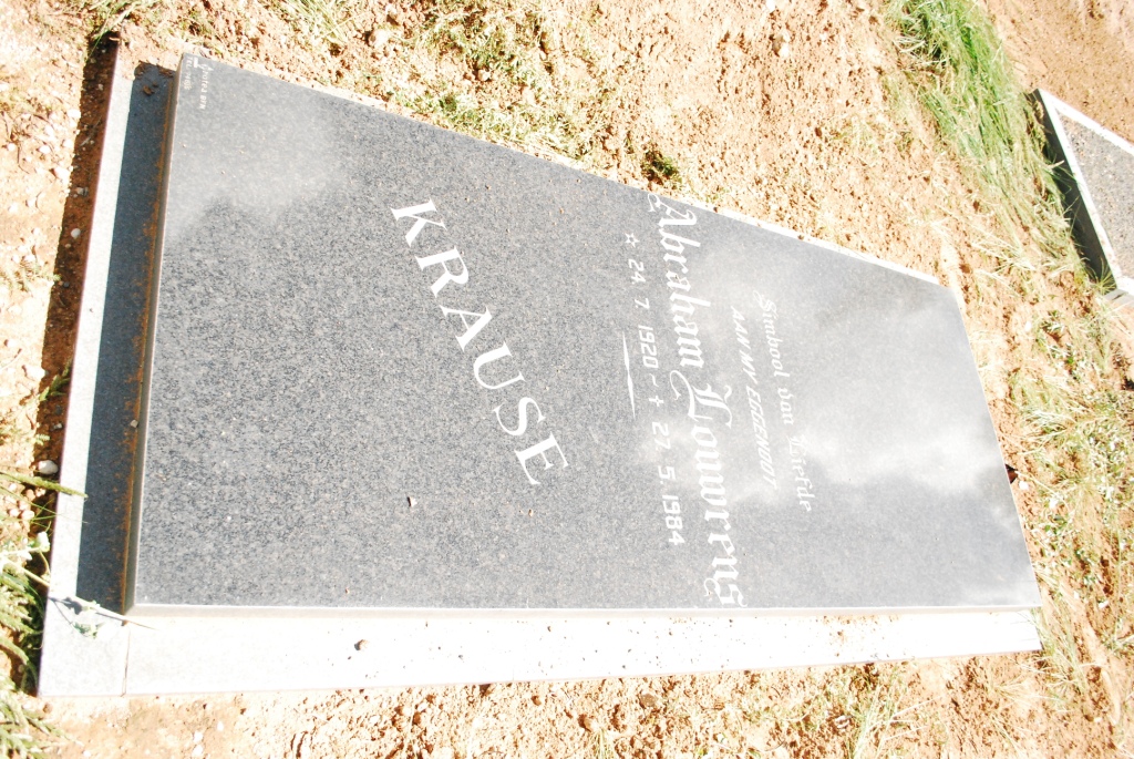 KRAUSE Abraham Louwrens 192?-1984