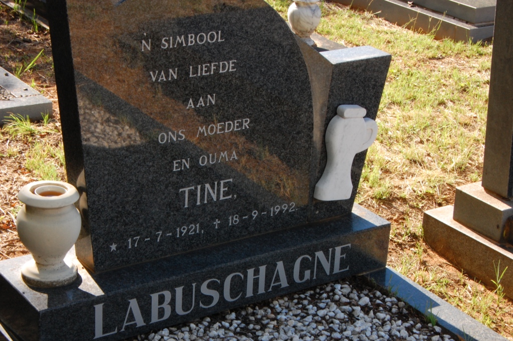LABUSCHAGNE Tine 1921-1992