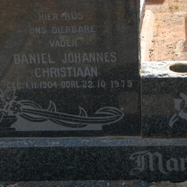 MARAIS Daniel Johannes Christiaan 1904-1979 &amp; Anna Margaretha VAN DER WALT 1912-1960
