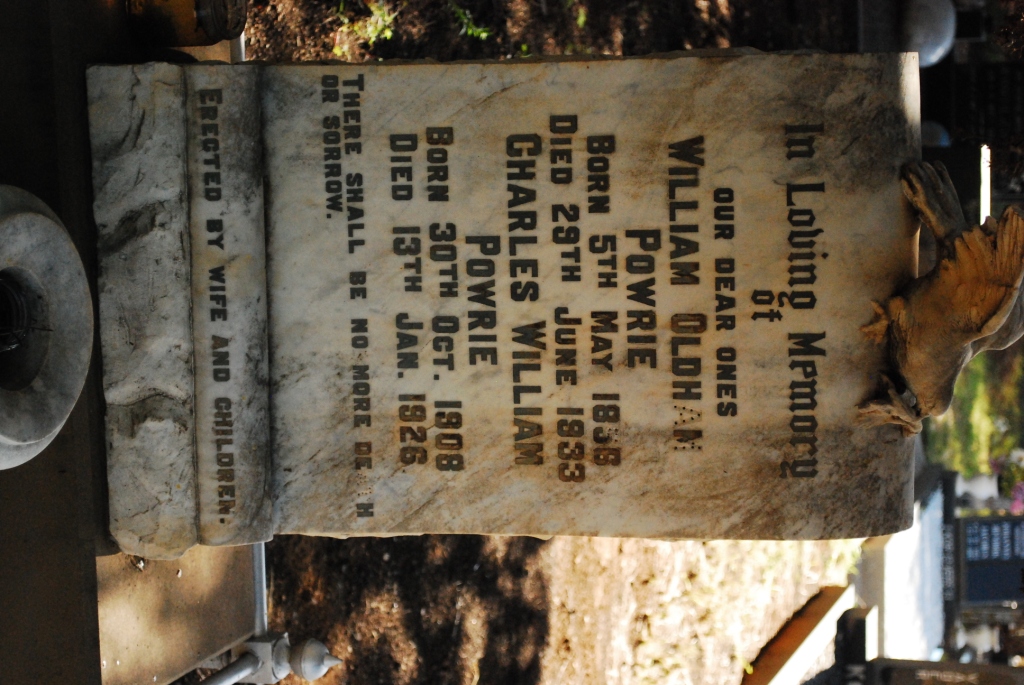 POWRIE William Oldham 1858-1933 :: POWRIE Charles William 1908-1926