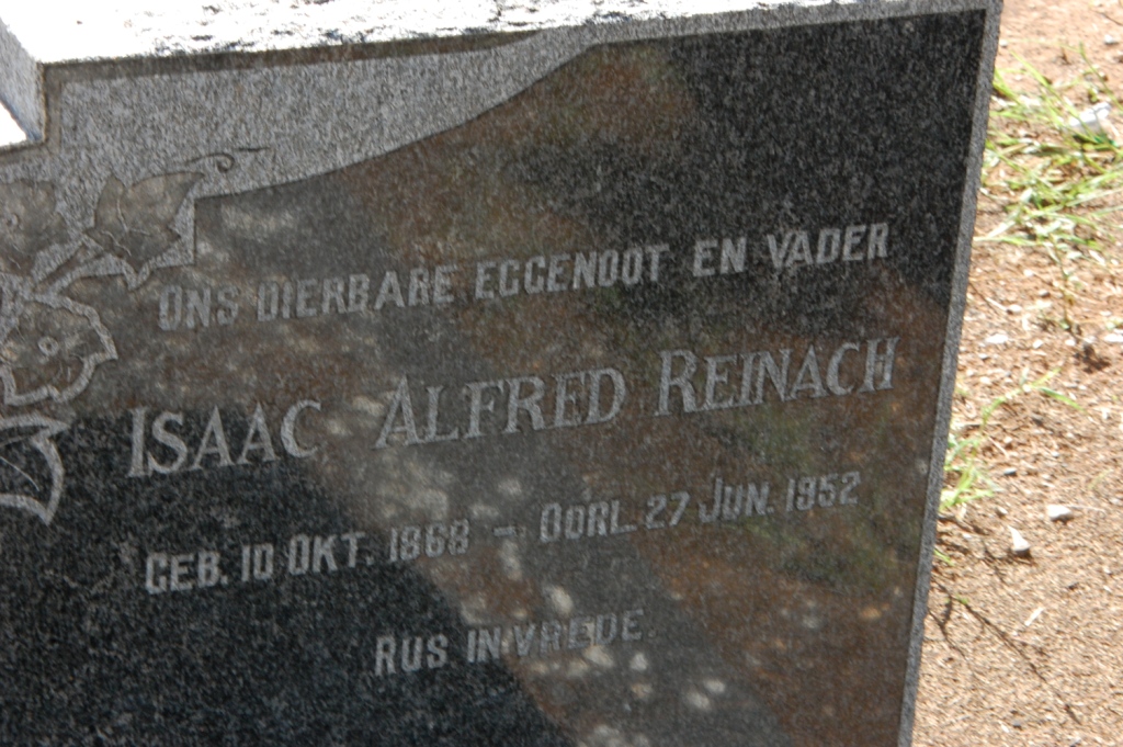 REINACH Isaac Alfred 1868-1952