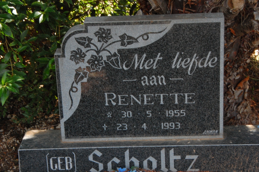 SCHOLTZ Renette 1955-1993
