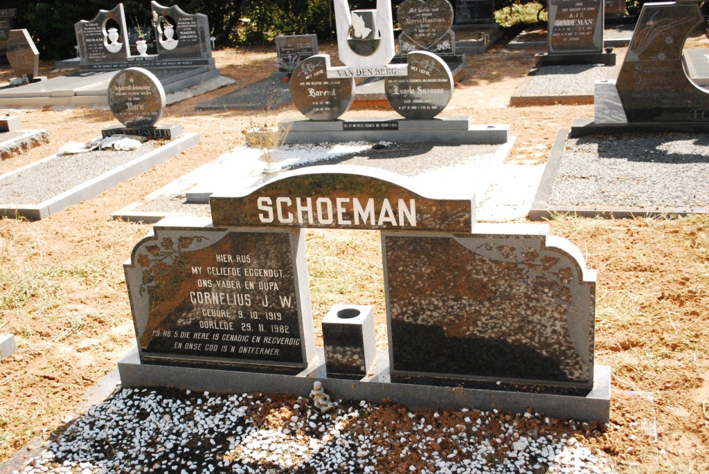 SCHOEMAN Cornelius J.W. 1919-1982