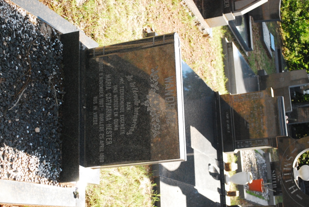 WANDRAG Maria Catharina Hester 1907-1969