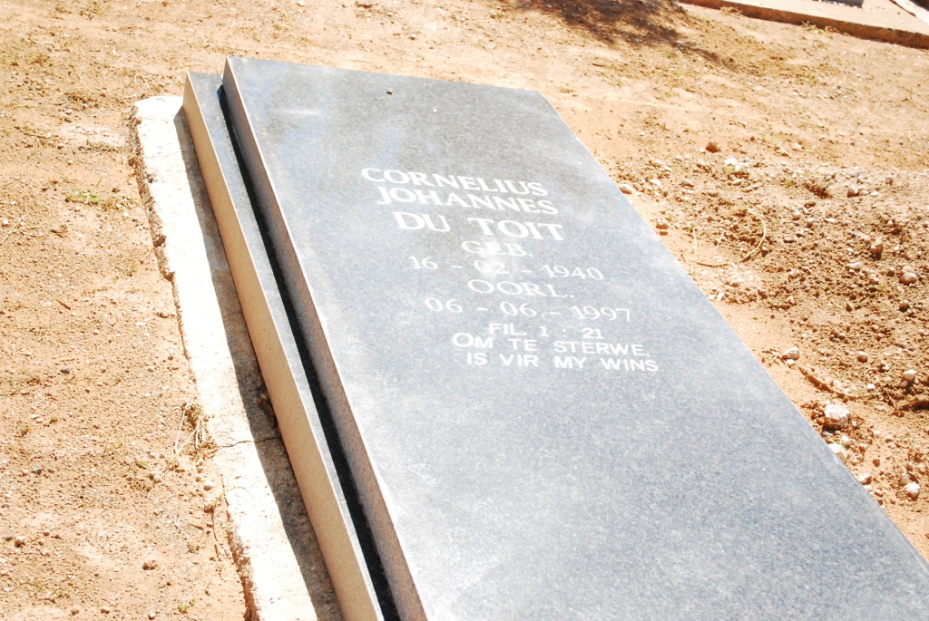 TOIT Cornelius Johannes, du 1940-1997