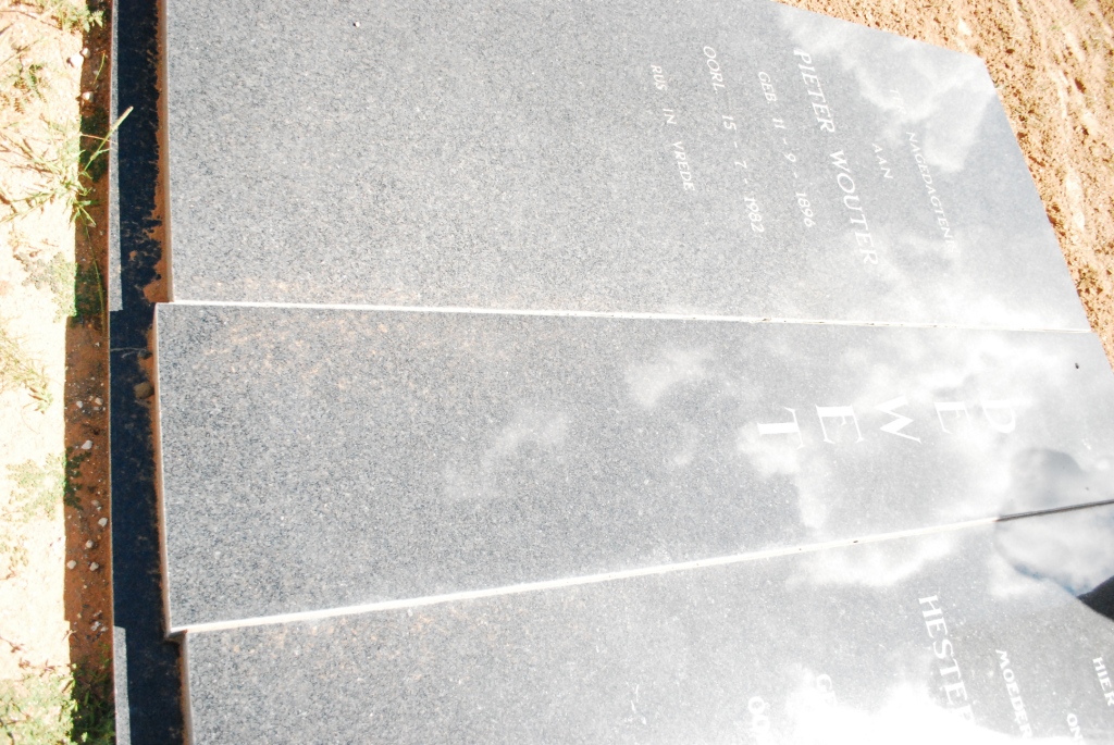 WET Pieter Wouter, de 1896-19??