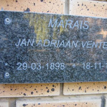 MARAIS Jan Adriaan Venter 1898-1977