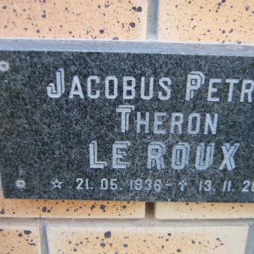ROUX Jacobus Petrus Theron, le 1936-2001