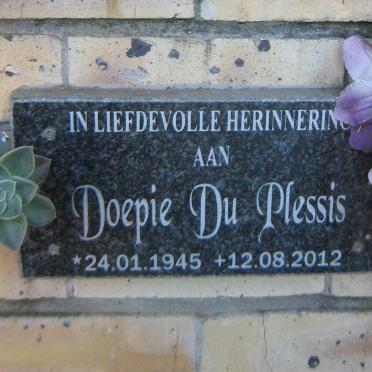 PLESSIS Doepie, du 1945-2012