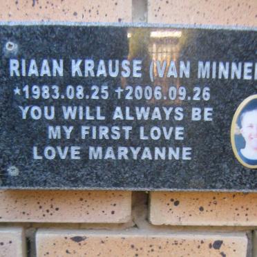 MINNEN Riaan Krause, van 1983-2006