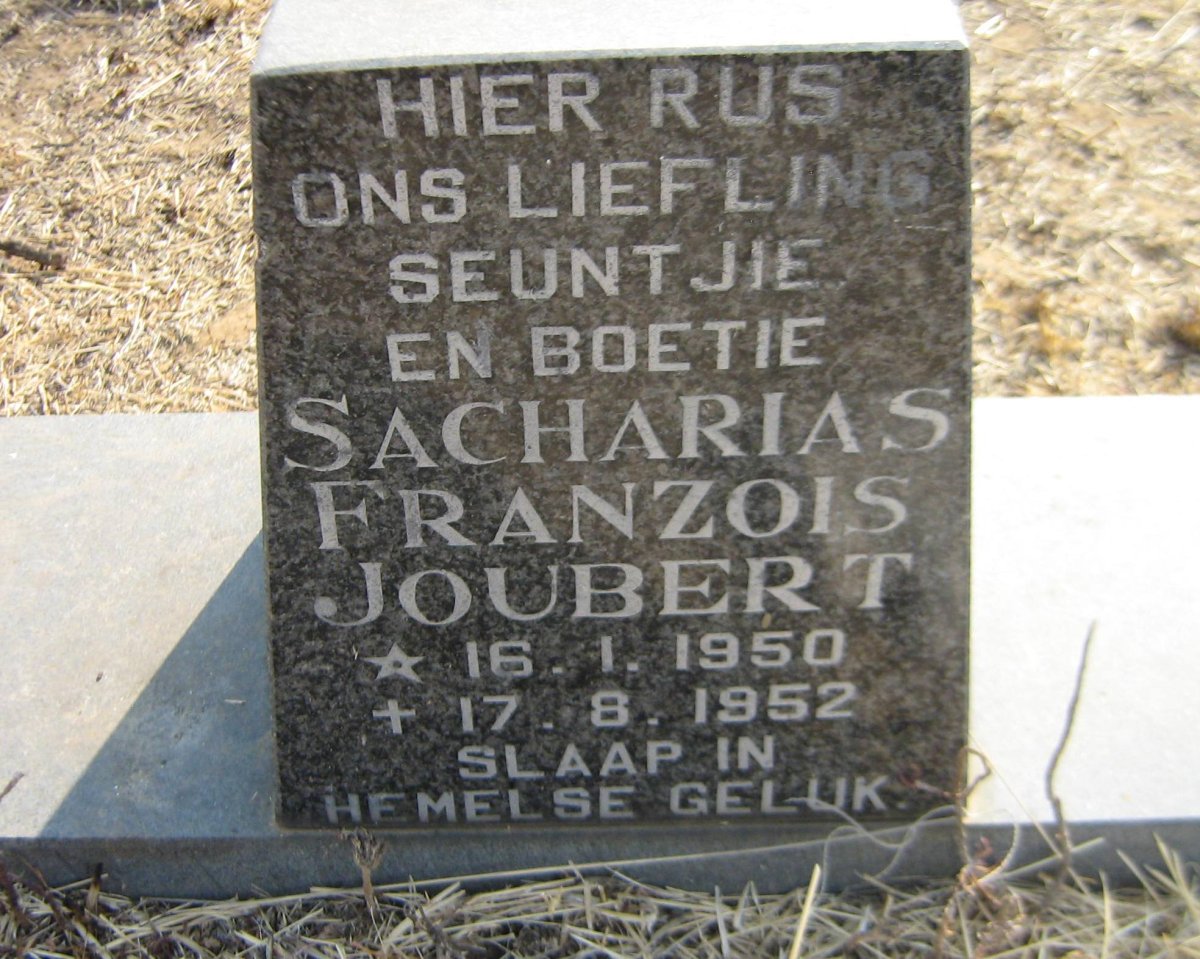JOUBERT Sacharias Franzois 1950-1952