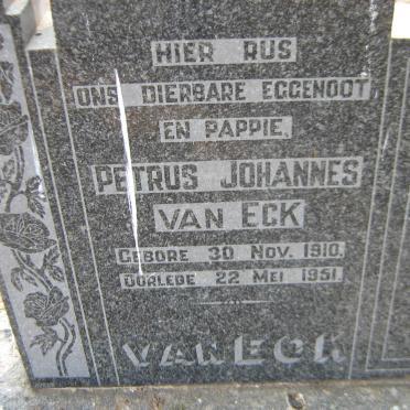 ECK Petrus Johannes, van 1910-1951