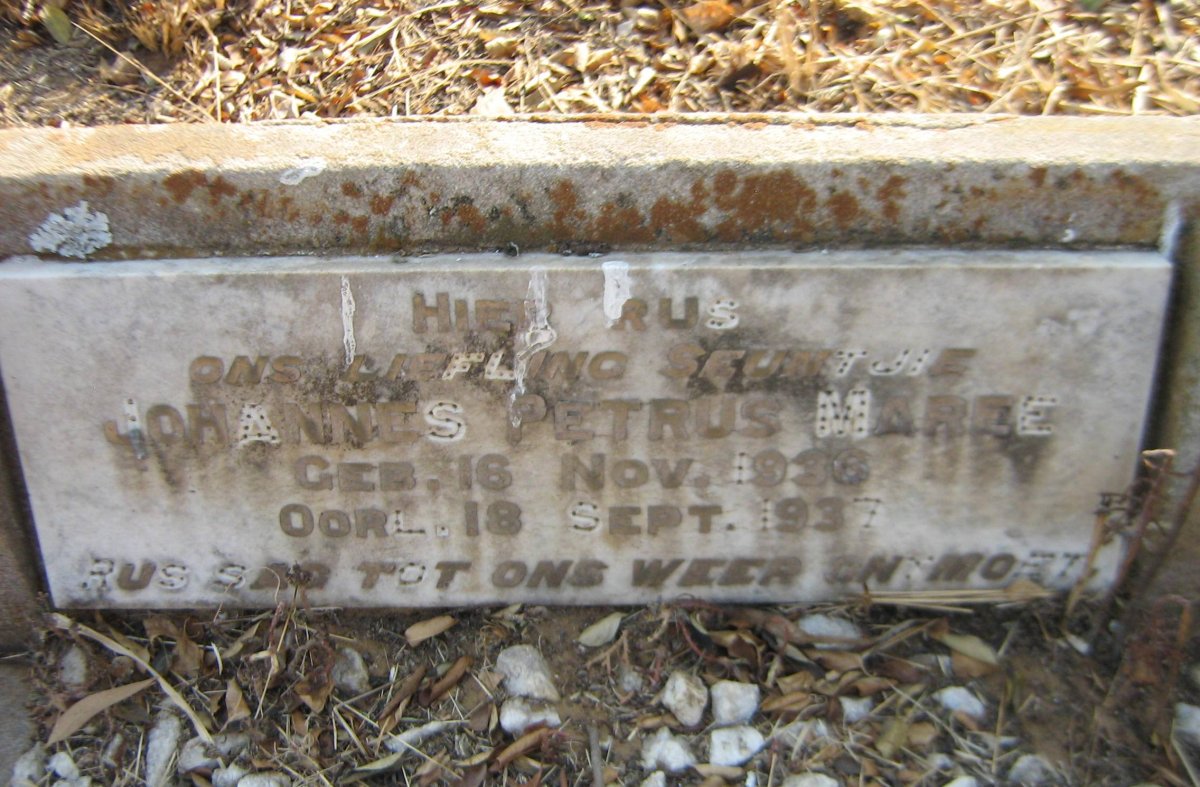 MAREE Johannes Petrus 1936-1937