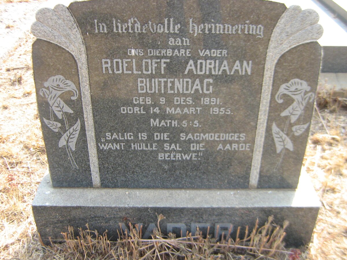 BUITENDAG Roeloff Adriaan 1891-1955