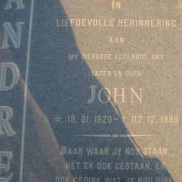 ANDREWS John 1920-1998