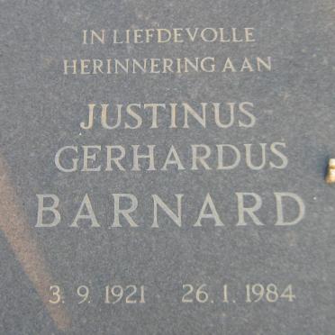 BARNARD Justinus Gerhardus 1921-1984