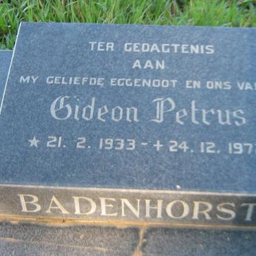 BADENHORST Gideon Petrus 1933-1972