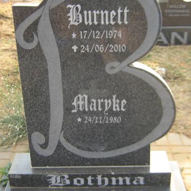 BOTHMA Burnett 1974-2010 &amp; Maryke 1980-