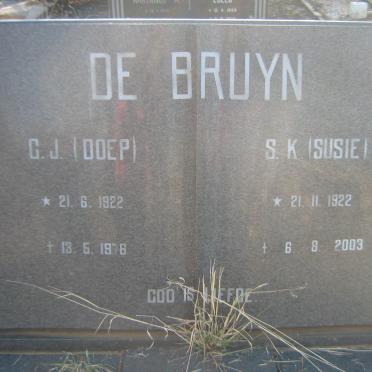 BRUYN C.J., de 1922-1976 &amp; S.K. 1922-2003