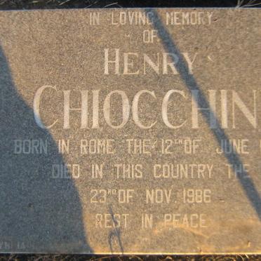 CHIOCCHINI Henry 1907-1986