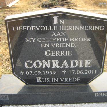 CONRADIE Gerrie 1959-2011