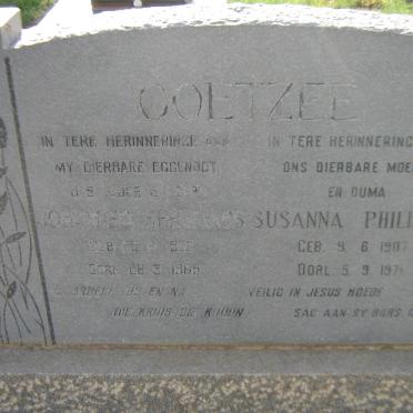 COETZEE Johannes Hermanus 1902-1965 &amp; Susanna Philipina 1907-1971