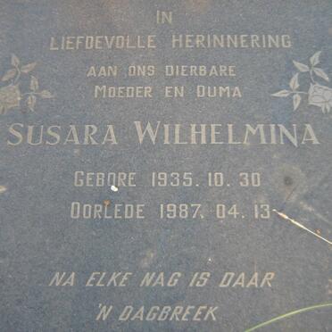 COETZEE Susara Wilhelmina 1935-1987