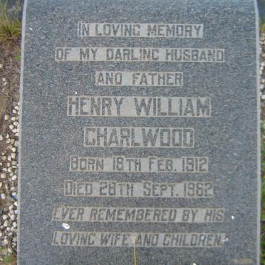 CHARLWOOD Henry William 1912-1962