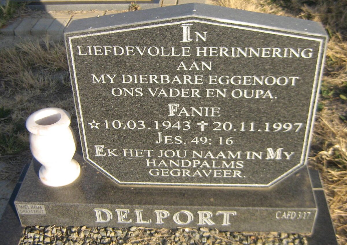 DELPORT Fanie 1943-1997