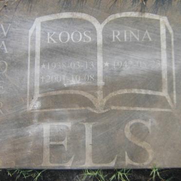 ELS Koos 1938-2001 &amp; Rina 1942-