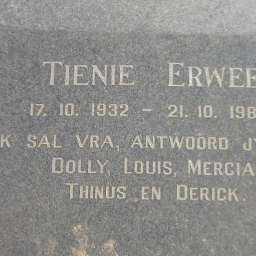 ERWEE Tienie 1932-1984