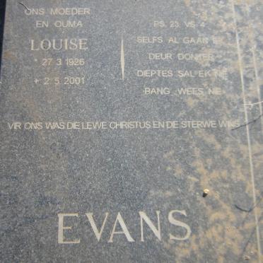EVANS Louise 1926-2001