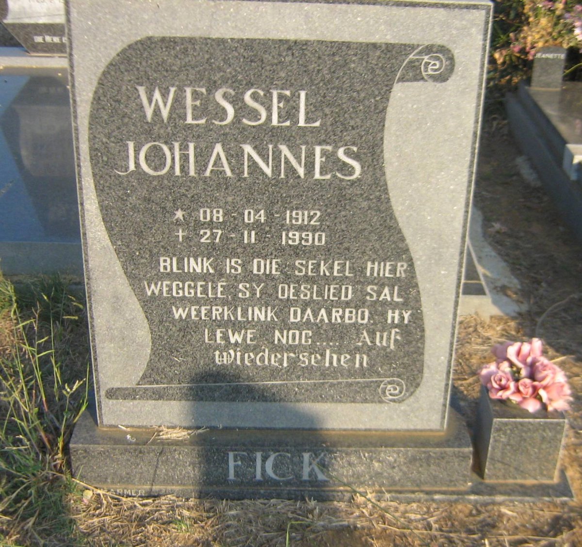 FICK Wessel Johannes 1912-1990