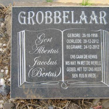 GROBBELAAR Gert Albertus Jacobus 1958-2012