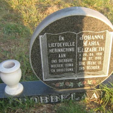GROBBELAAR Johanna Maria Elizabeth 1916-1996