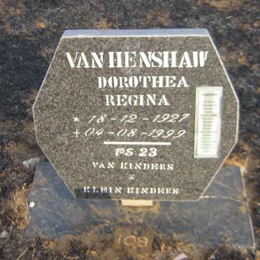 HENSHAW Dorothea Regina, van 1927-1999