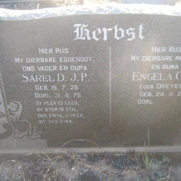 HERBST Sarel D.J.P. 1925-1975 &amp; Engela C.P. DREYER 1929-