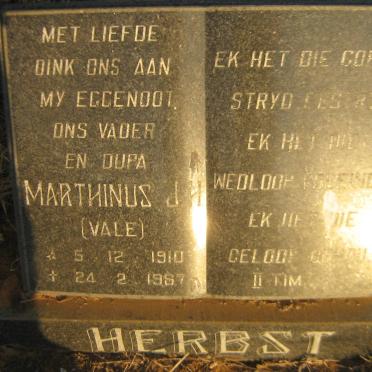 HERBST Marthinus J.H. 1910-1987