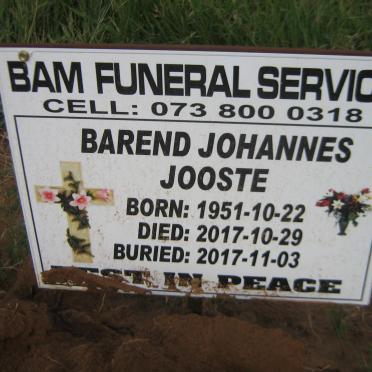JOOSTE Barend Johannes 1951-2017