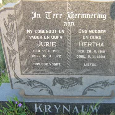 KRYNAUW Jurie 1912-1972 &amp; Bertha 1919-1994