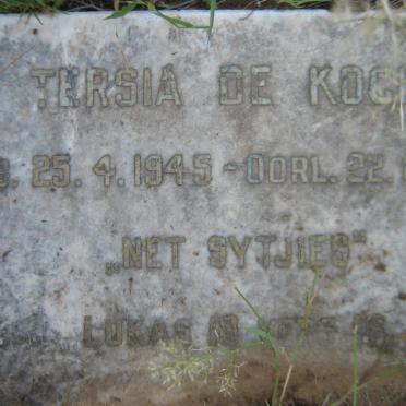 KOCK Tersia, de 1945-1959