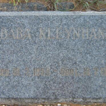 KLEYNHANS Baba 1959-1959