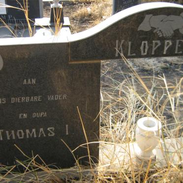 KLOPPERS Thomas I. 1920- &amp; Hilda M. LE GRANGE 1919-1984