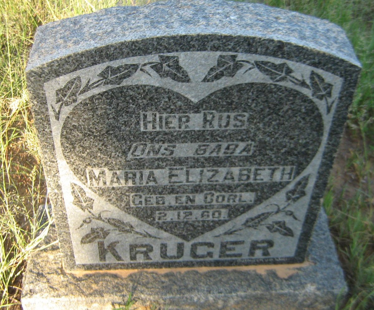 KRUGER Maria Elizabeth 1960-1960