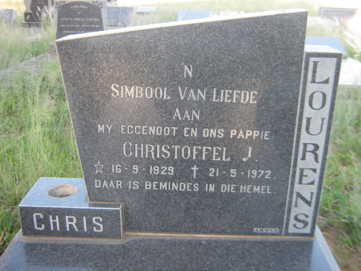 LOURENS Christoffel J. 1929-1972