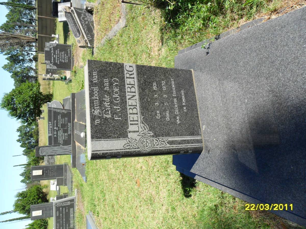 LIEBENBERG F.J. 1931-1970