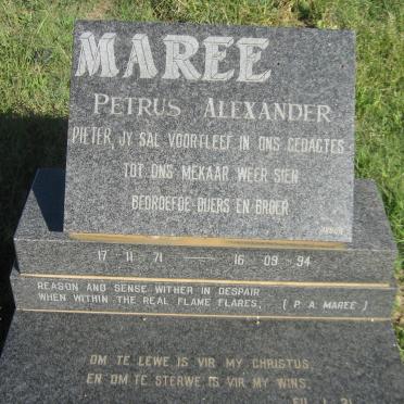 MAREE Petrus Alexander 1971-1994
