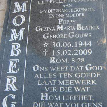 MOMBERG Gezina Maria Beatrix nee GOUWS 1944-2009