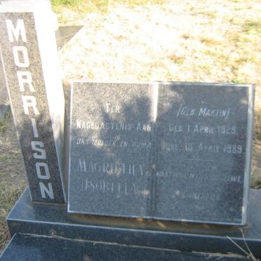 MORRISON Magrietha Isobella nee MARTIN 1929-1989