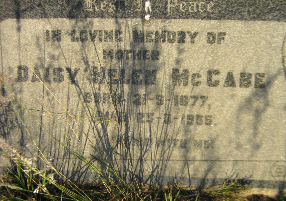 McCABE Daisy Helen 1877-1955
